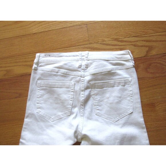 Abercrombie & Fitch White Wide Leg Jeans 6R, Waist 28 Inseam 34" - Picture 5 of 5